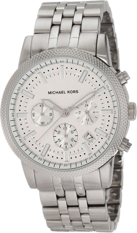 michael kors mk8072 men& 39|Michael Kors Men's Chronograph Silver Dial Watch MK8072.